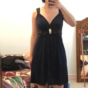 Navy dress with bow